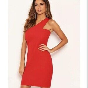 Miroa size large tangerine color bodycon dress